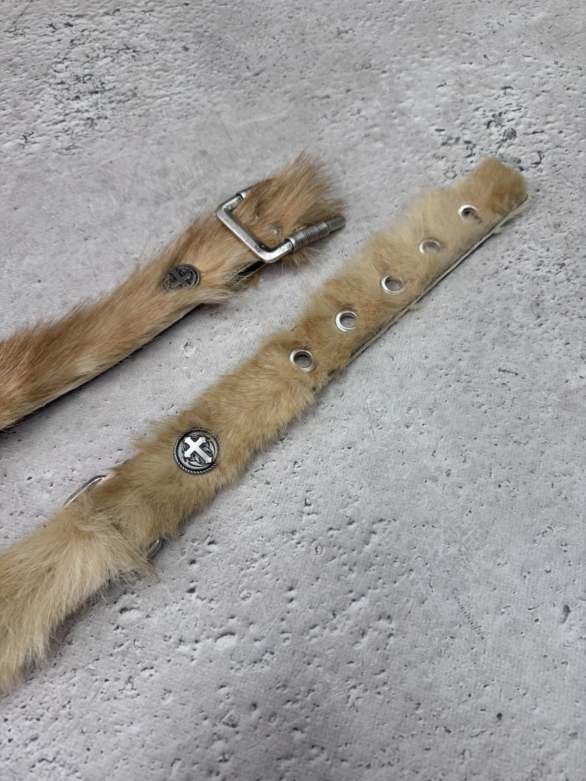 Japanese Brand SALE💣💣Rick Owens Junya Watanabe Style fur belt Size ONE SIZE - 8 Thumbnail
