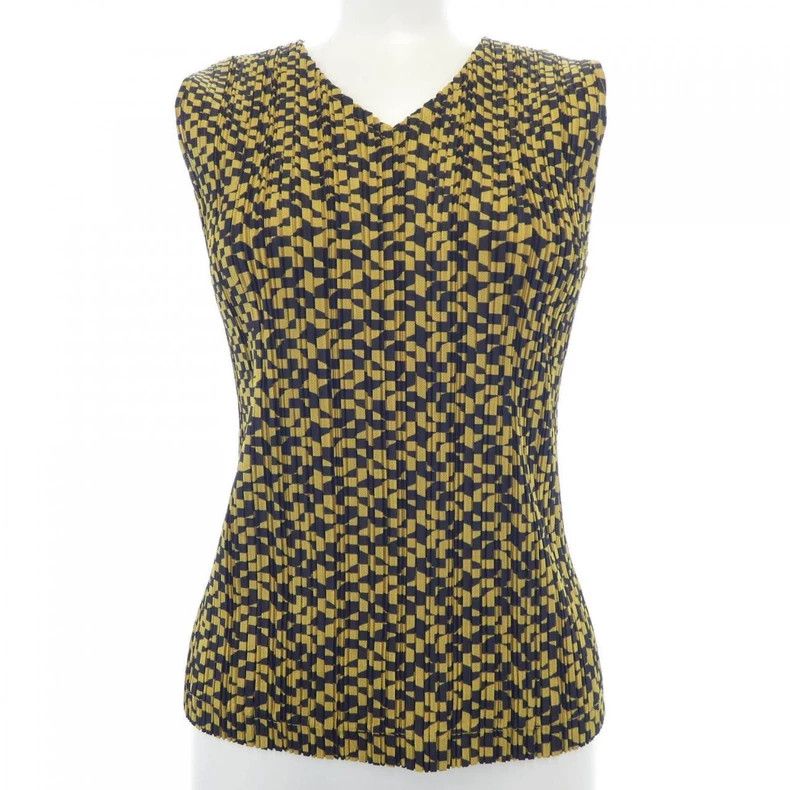 Issey Miyake Issey Miyake Printed pleated top Size L / US 10 / IT 46 - 1 Thumbnail