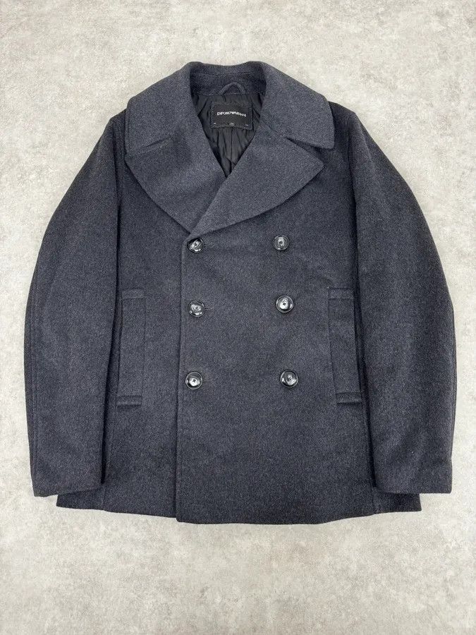 Emporio Armani SS2020 Emporio Armani Grey Wool Classy Officer Duffle Coat Size US M / EU 48-50 / 2 - 1 Thumbnail