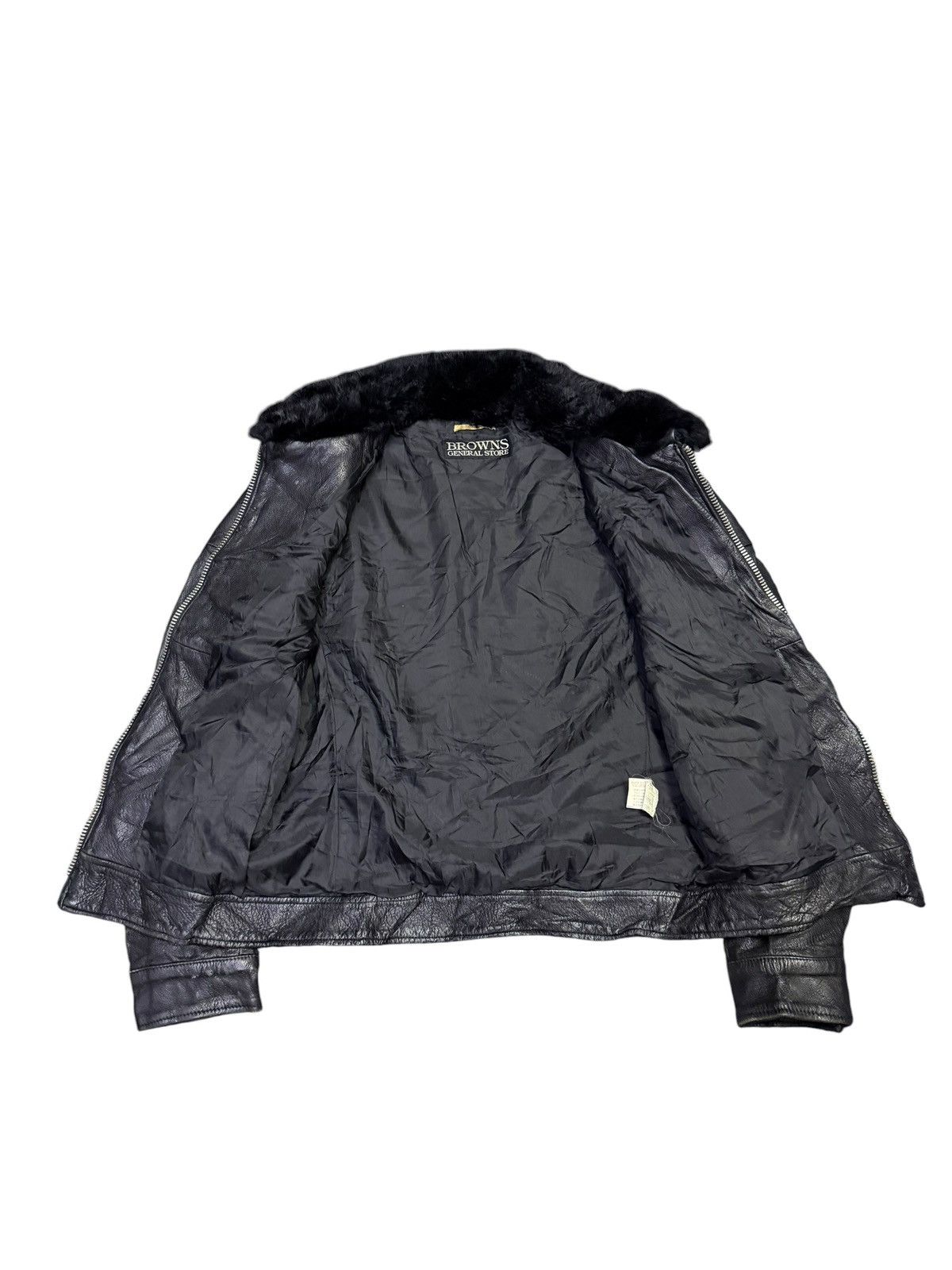 Japanese Brand Vintage Browns General Store Furr Leather Jacket Size M / US 6-8 / IT 42-44 - 4 Thumbnail