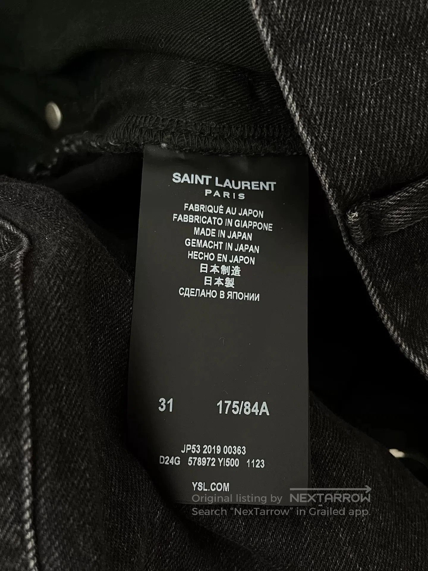 Saint Laurent Paris Saint Laurent SLP Straight Jeans. Size US 31 - 5 Thumbnail