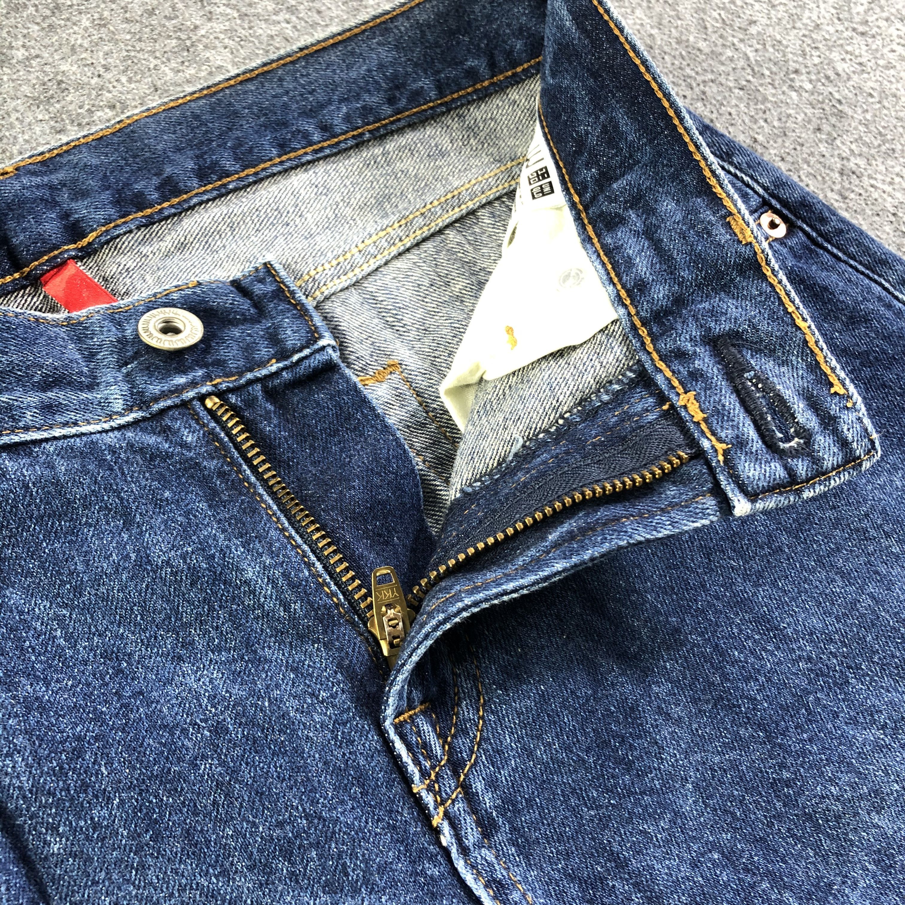 Japanese Brand Blue Wash Uniqlo Jeans Straight Redline Denim -J2715 Size US 31 - 6 Thumbnail
