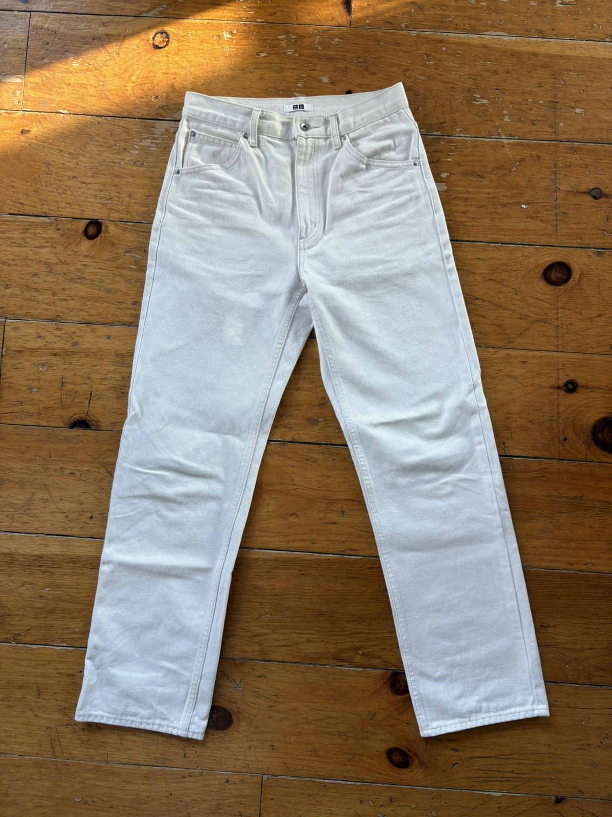Lemaire × Uniqlo Uniqlo U Lemaire White Straight Denim Size US 26 / EU 42 - 1 Thumbnail