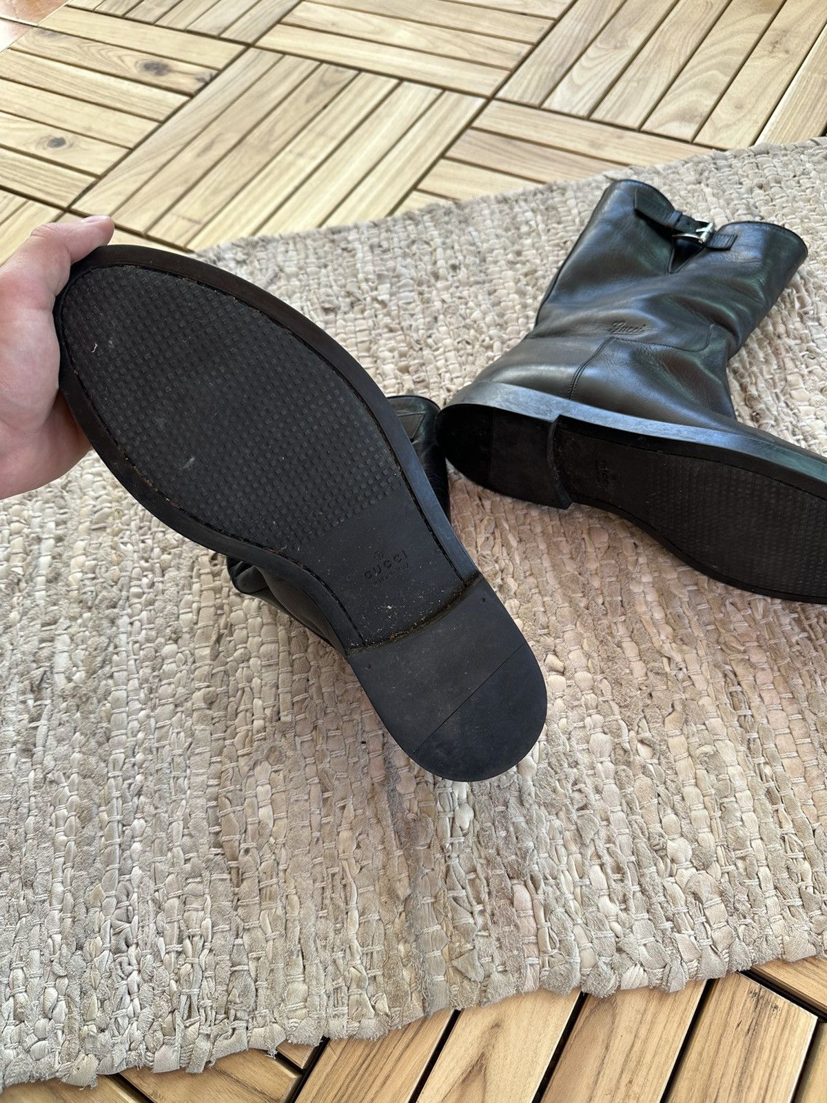 Gucci Chelsea Leather Boots Shoes