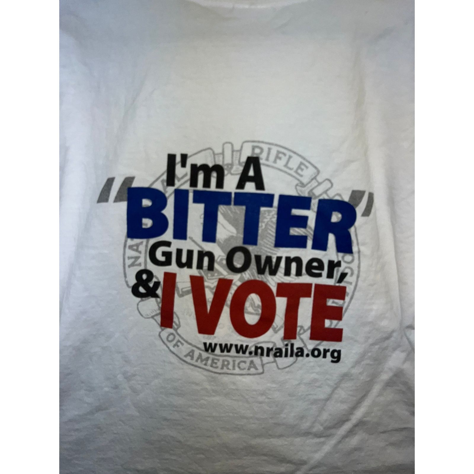 Gildan Vintage NRA Shirt Bitter Gun Owner & I Vote America Tee XL Size US XL / EU 56 / 4 - 7 Thumbnail