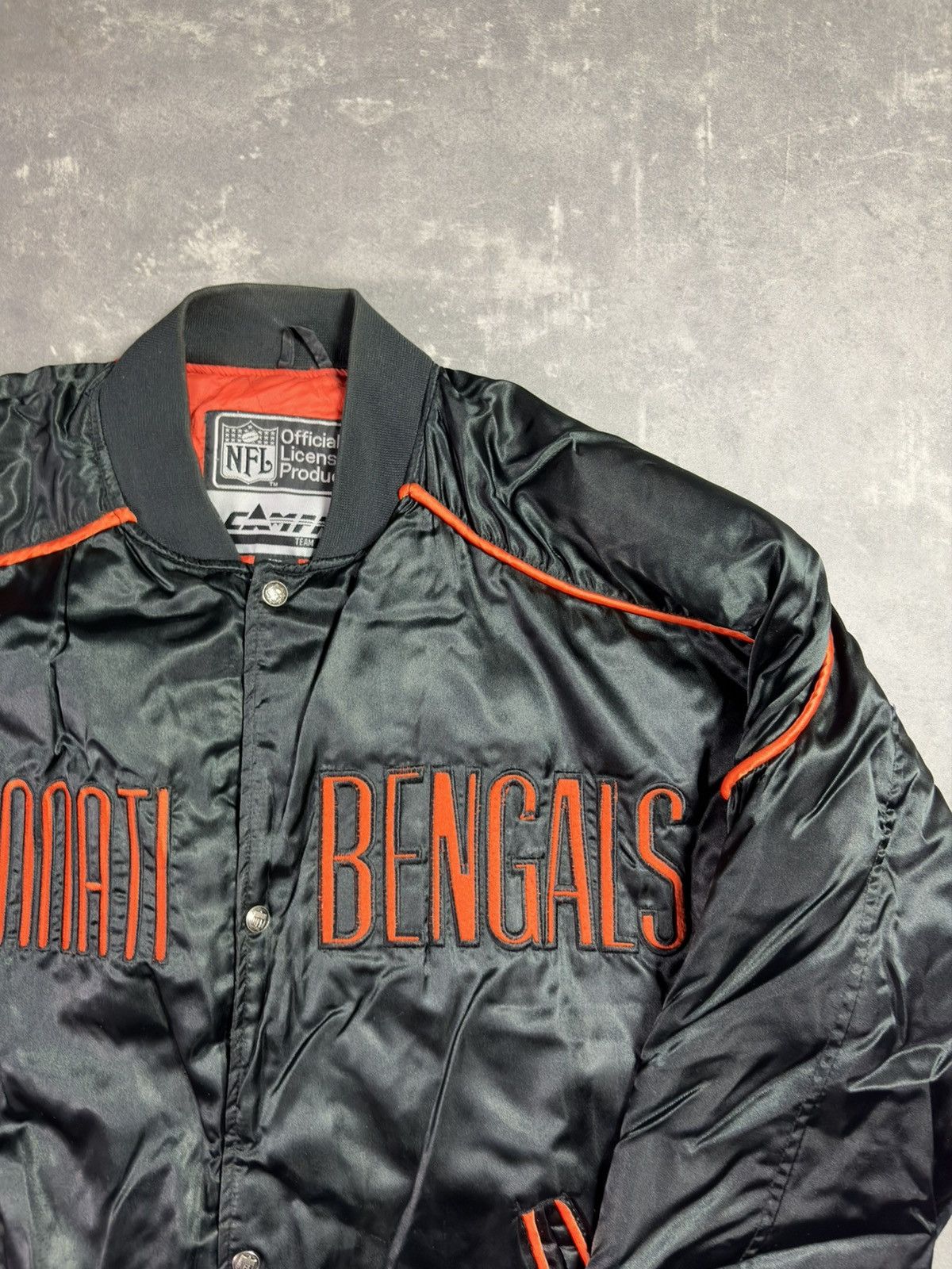 NFL 90s Cincinnati Bengals Campri NFL Team Line Varsity Bomber Size US XXL / EU 58 / 5 - 4 Thumbnail