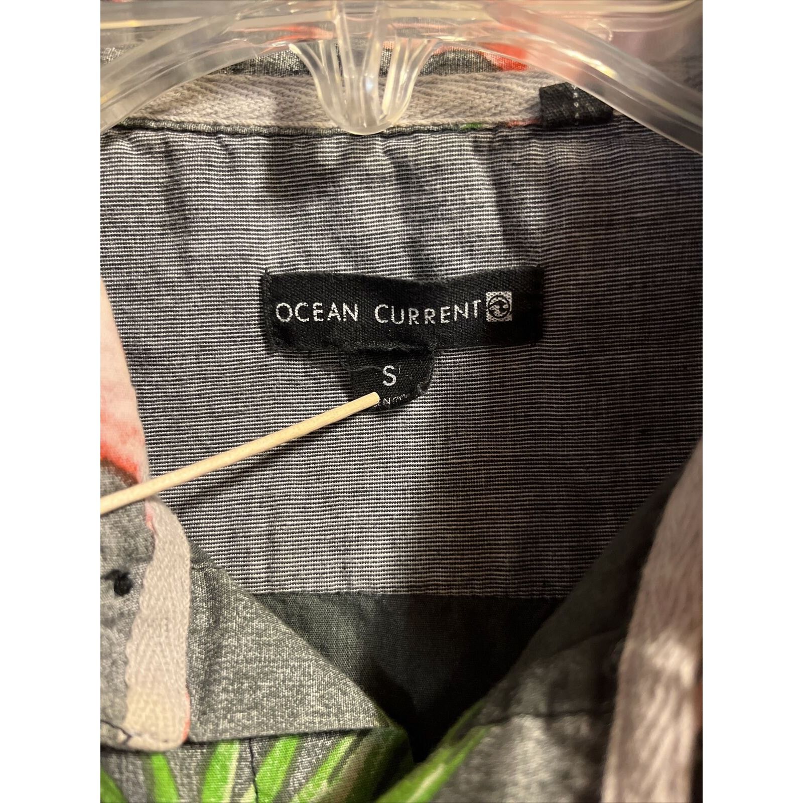 Ocean Current Ocean Current Men’s S Gray Flamingo SS Cotton Hawaiian Shirt Size US S / EU 44-46 / 1 - 3 Thumbnail