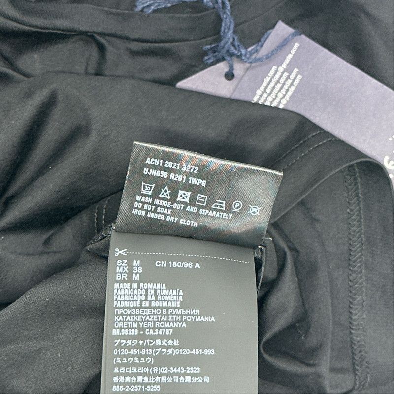 Prada Prada SS23 Black Oversized Crew Neck TShirt-2506 Size US M / EU 48-50 / 2 - 4 Thumbnail