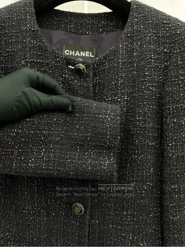 Chanel Chanel Black Cotton Blend Women's Jacket . Size S / US 4 / IT 40 - 4 Thumbnail