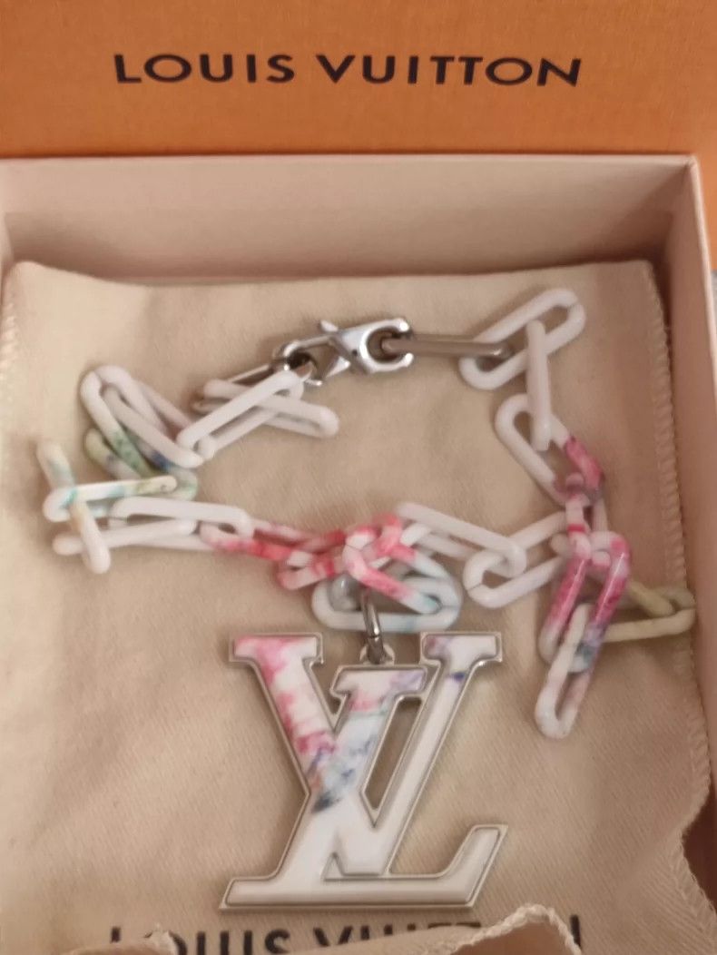 Louis Vuitton 20SS Show Ceramic Ink Logo Bamboo Necklace 25
