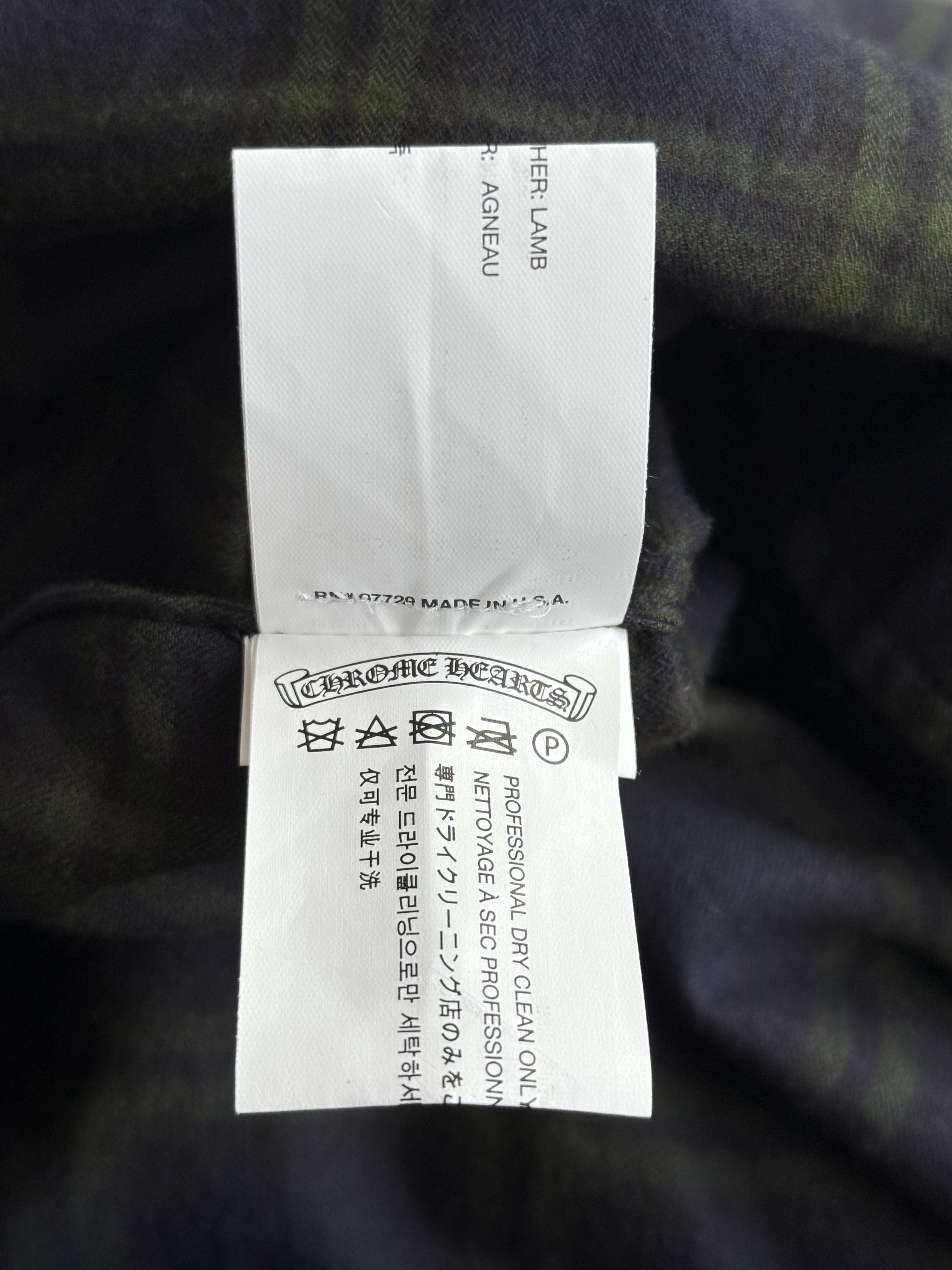 Chrome Hearts Chrome Hearts Blue & Green Cross Patch Elongated Flannel Size US S / EU 44-46 / 1 - 6 Thumbnail
