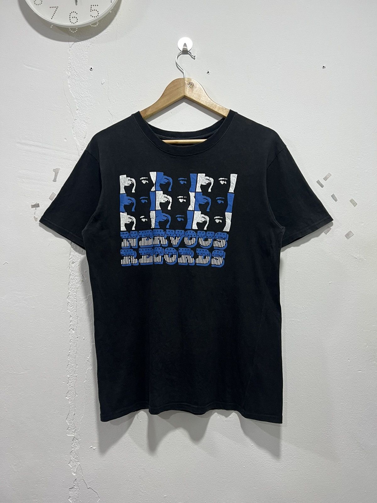 Band Tees × Vintage Vintage Nervous Records 9 Faces Tshirt Size US M / EU 48-50 / 2 - 1 Thumbnail