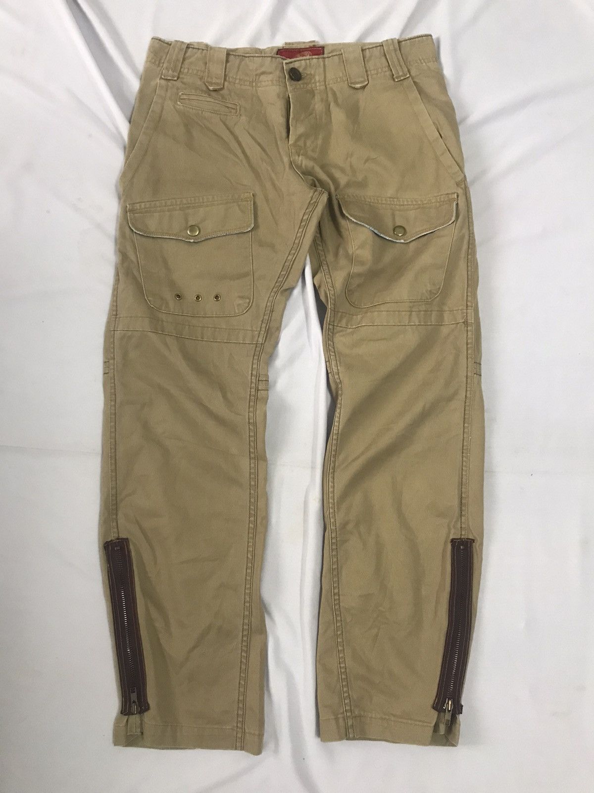 Indian Motorcycle × Japanese Brand Indian Biker Motorcycle Pants - Flare Leg Zipped Trousers Size US 30 / EU 46 - 9 Thumbnail