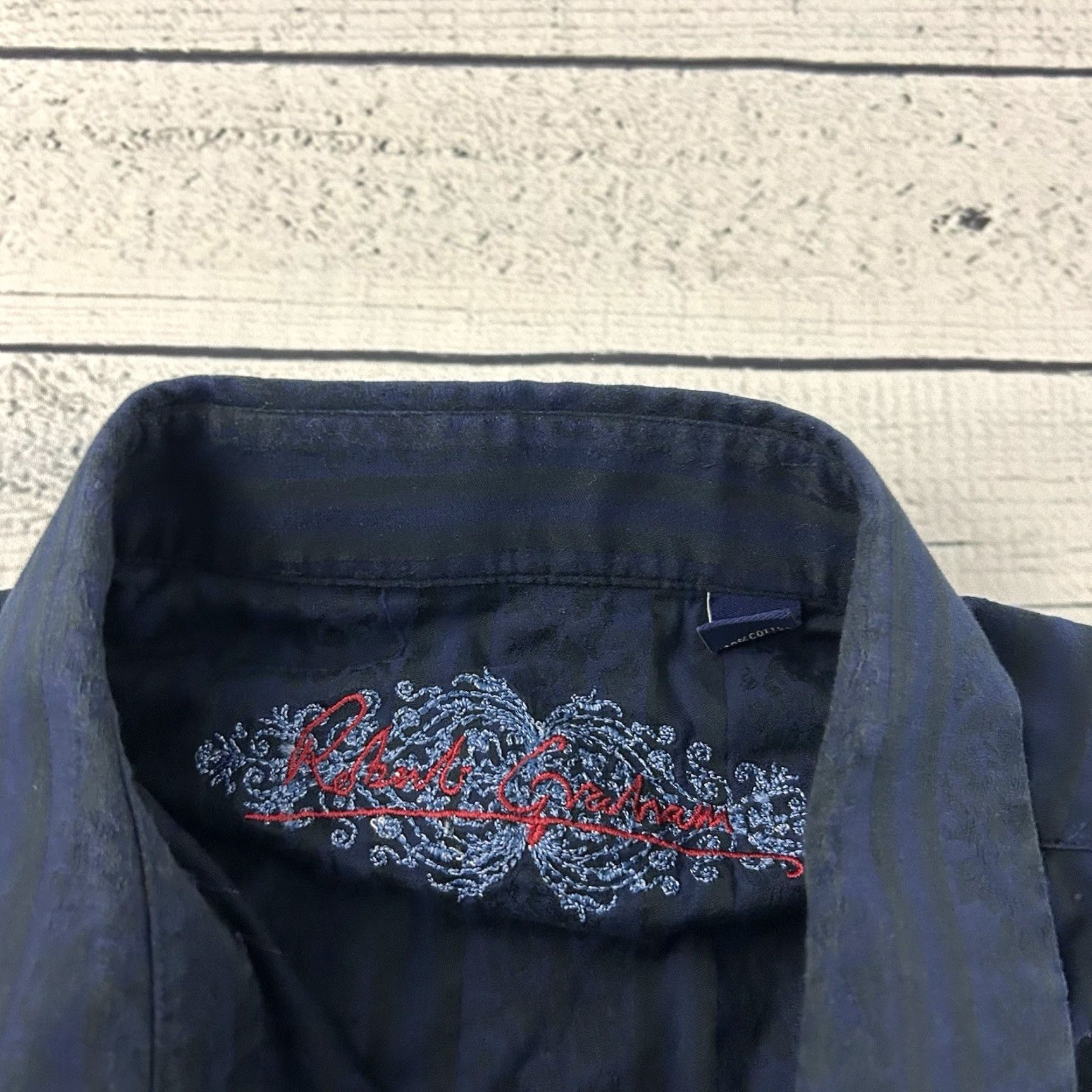 Robert Graham Robert Graham Blue Button-Up Shirt Long Sleeve Cuff Men Large Size US L / EU 52-54 / 3 - 3 Thumbnail