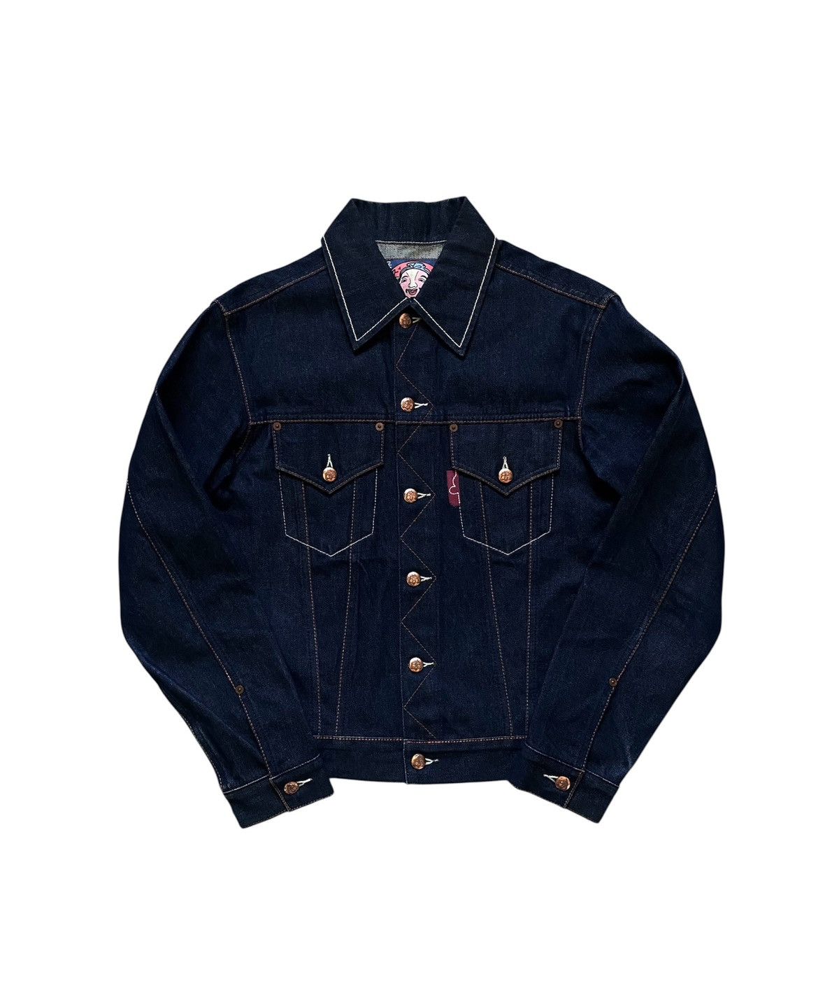 Evisu Evisu Maniacs Embroidered Logo Heritage Denim Jeans Jacket Size M / US 6-8 / IT 42-44 - 2 Thumbnail