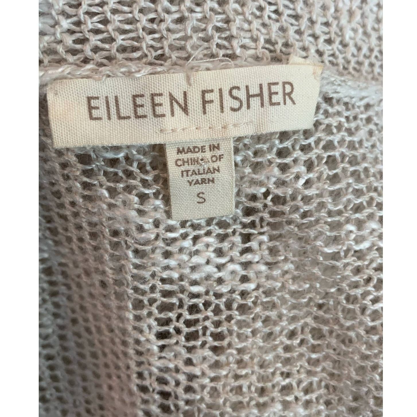 Eileen Fisher Eileen Fisher beige long sleeves open cardigan size Small Size S / US 4 / IT 40 - 3 Thumbnail
