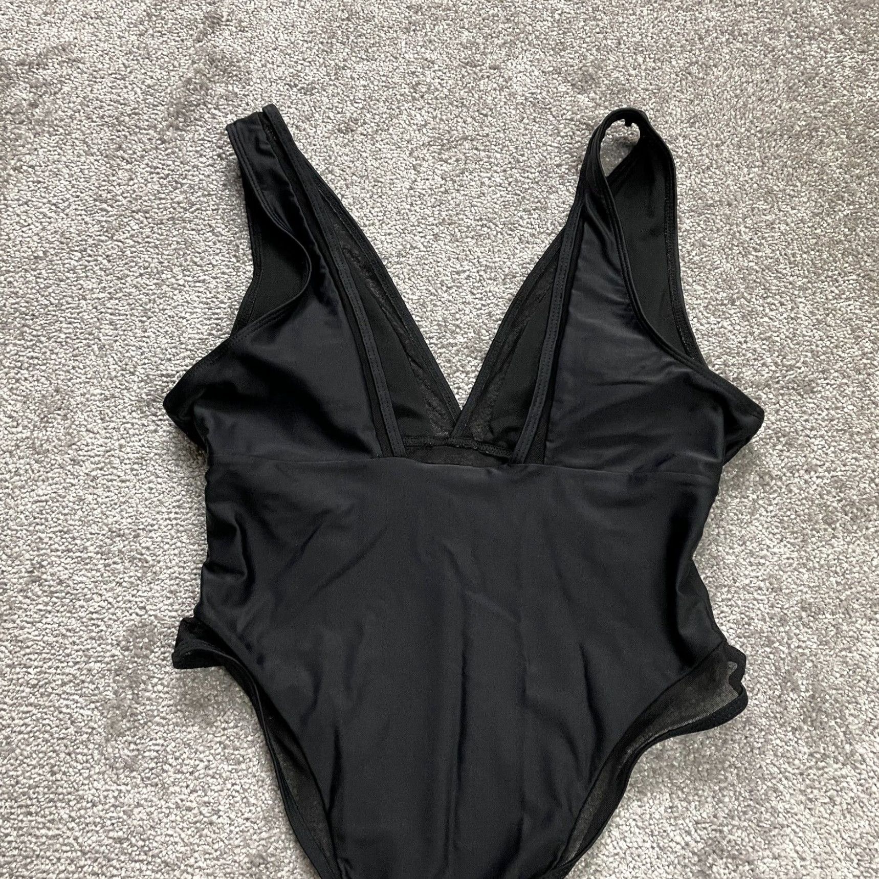 Vintage Unbranded Swimsuit Womens M Solid Black Padded One Piece Beach Body Suit Size M / US 6-8 / IT 42-44 - 3 Thumbnail