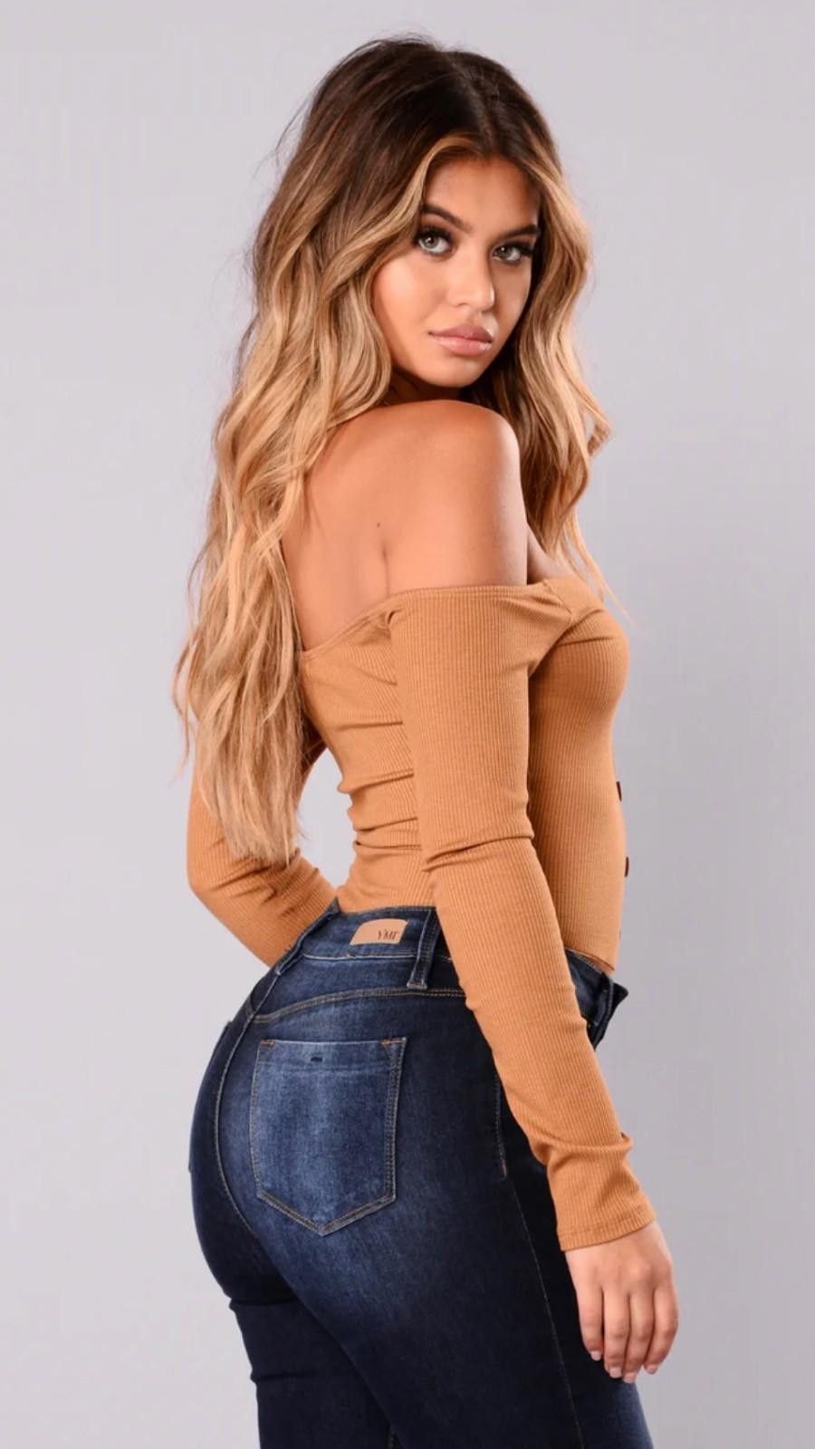Fashion Victim FASHION NOVA Off-Shoulder Bodysuit in Mustard (SMALL) Size S / US 4 / IT 40 - 4 Thumbnail