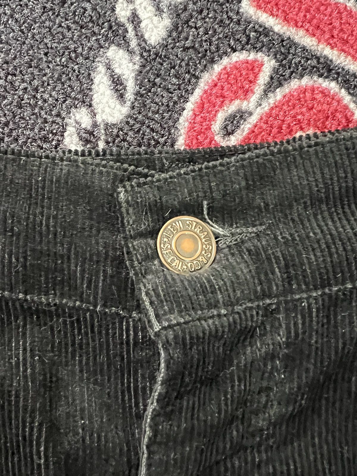 Levi's × Vintage Vintage Levis rare velvet black mini skirt Size 32" / US 10 / IT 46 - 3 Thumbnail
