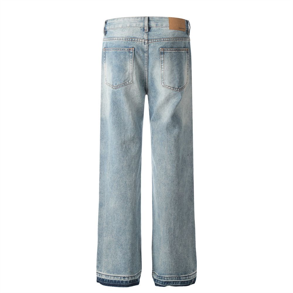Japanese Brand American street washed distressed graffiti letter jeans Size US 32 / EU 48 - 3 Thumbnail