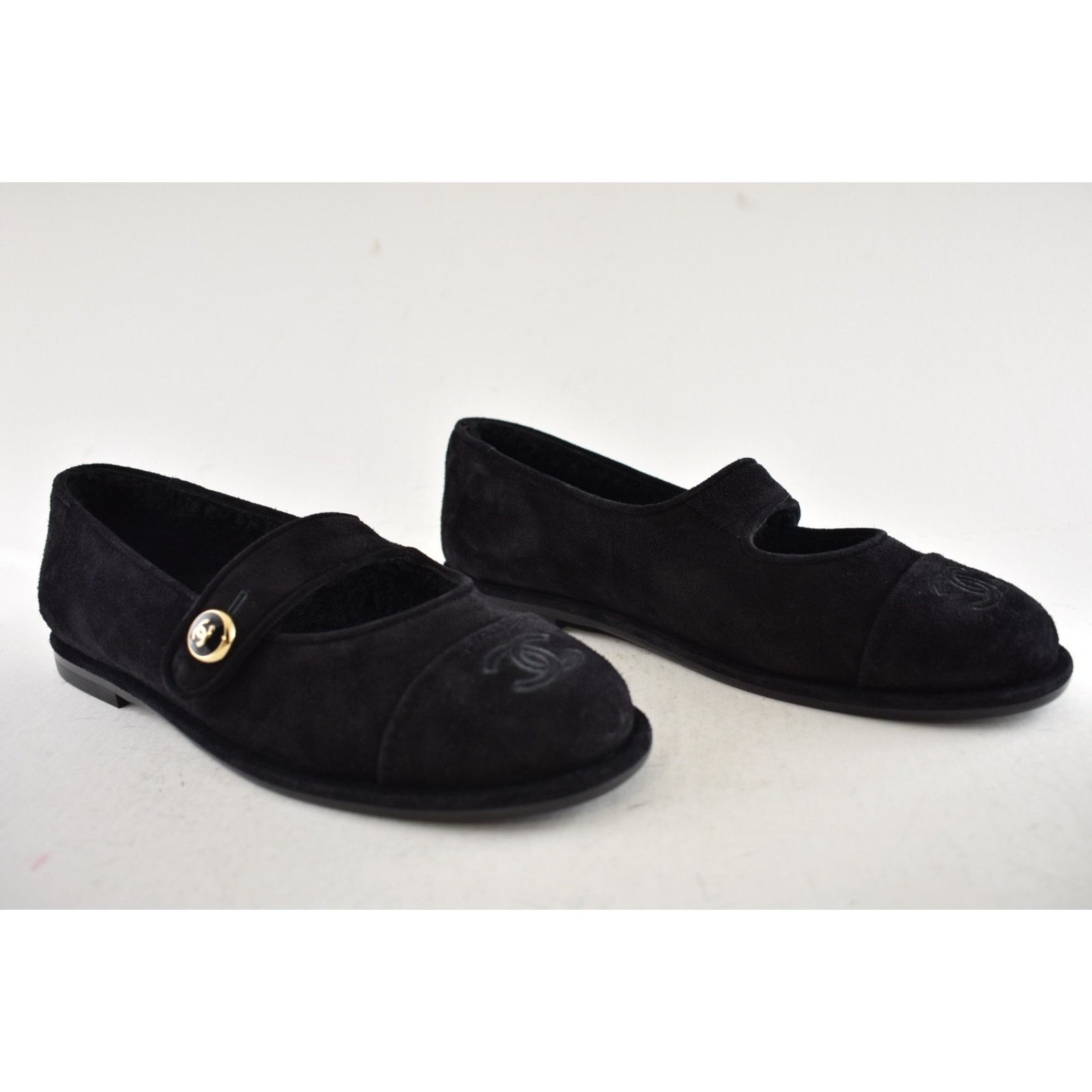 Chanel Chanel Black Suede Shearling Mary Jane Ballet Loafer Flat 38 Size US 8 / IT 38 - 4 Thumbnail