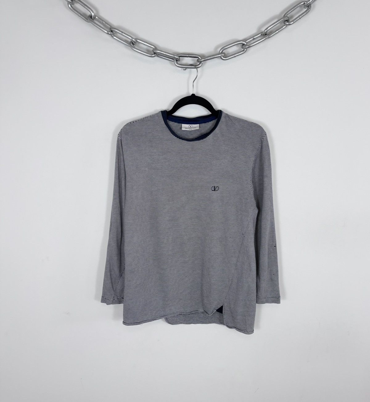 Valentino Vintage Valentino Studio Women’s Striped Long Sleeve T-Shirt Size M / US 6-8 / IT 42-44 - 1 Thumbnail