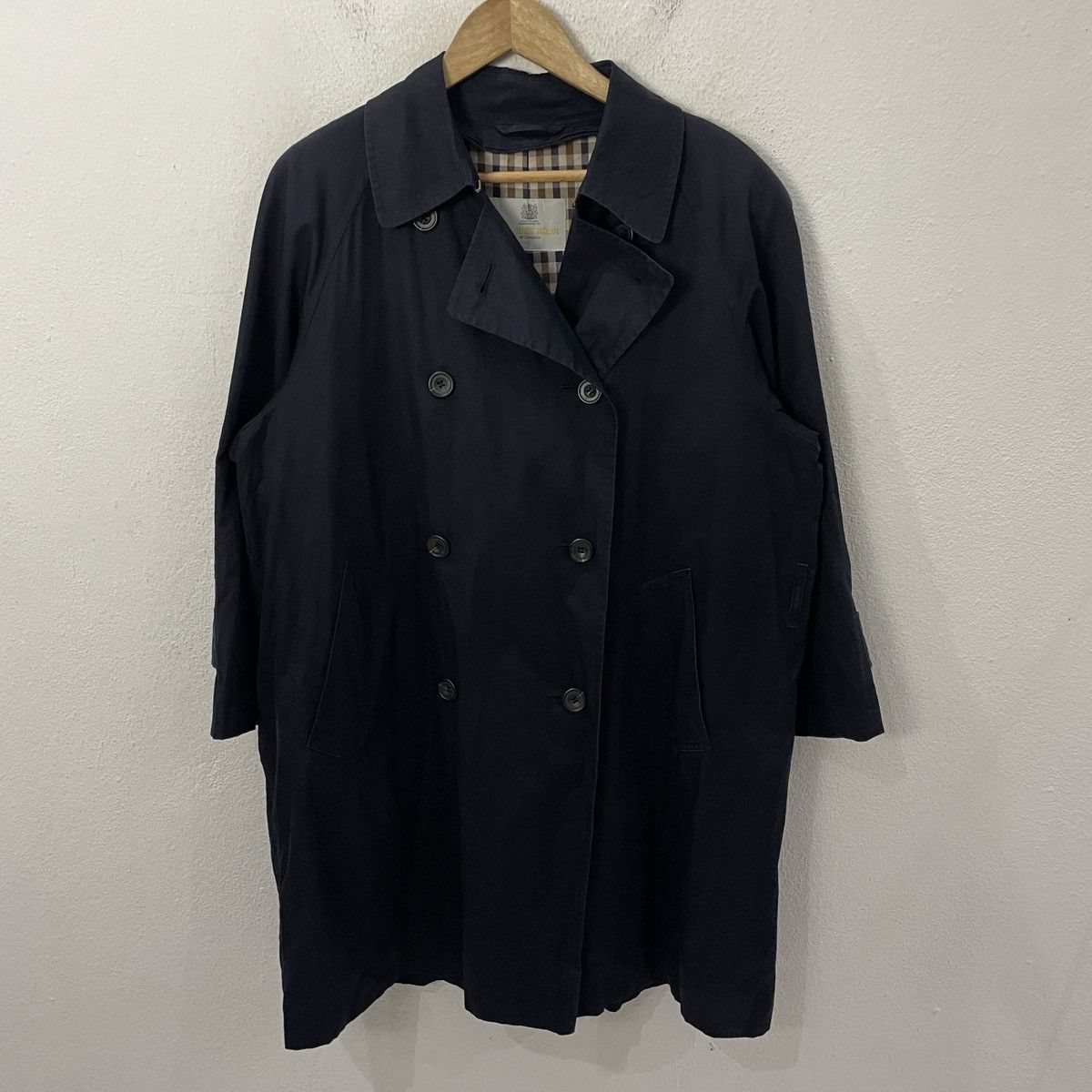 Aquascutum Vintage Aquascutum Nova Check Trench Coat Jacket Size US L / EU 52-54 / 3 - 4 Thumbnail