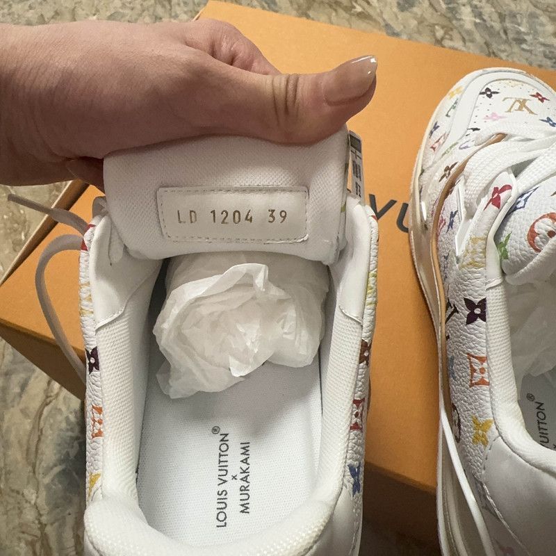 Louis Vuitton Takashi Murakami x Louis Vuitton White Trainer Sneakers -25 Size US 8 / EU 41 - 5 Thumbnail