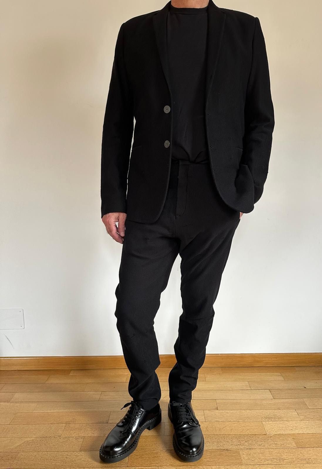 Label Under Construction Soft and comfortable black suit cotton/linen. Size 52R - 11 Thumbnail