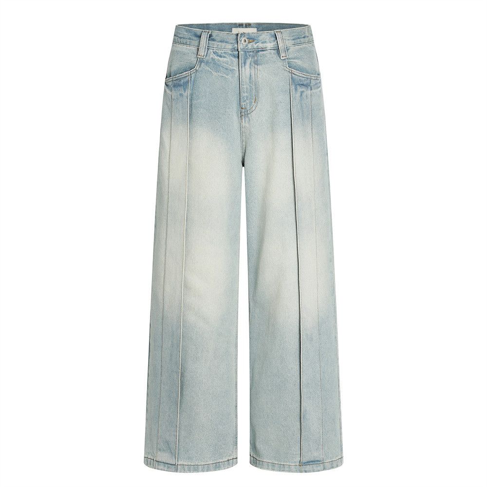 Jean Punk Retro Washed Gradient Jeans for Men Size US 32 / EU 48 - 1 Thumbnail