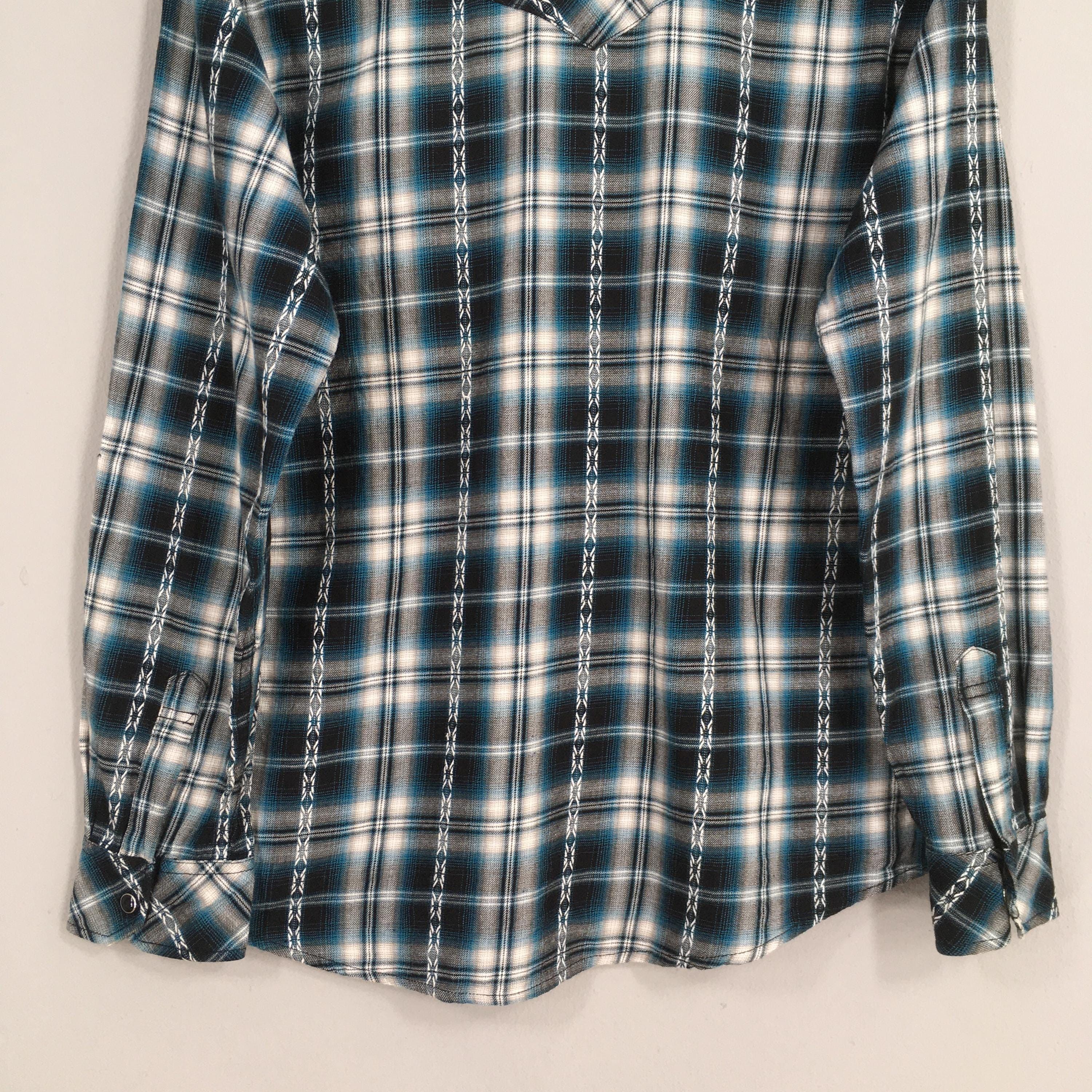 Flannel × Vintage Vintage Avail Mode Plaid Shadow Checkered Shirt Medium Size US M / EU 48-50 / 2 - 9 Thumbnail