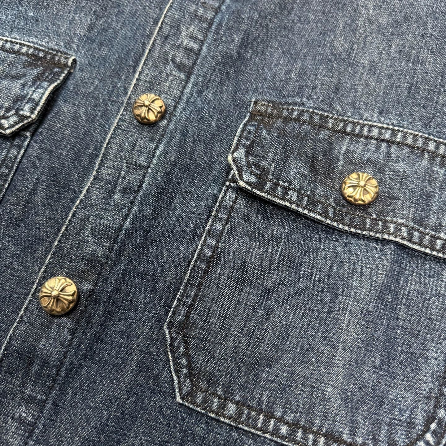 Chrome Hearts chrome hearts blue denim jacket with pockets Size US M / EU 48-50 / 2 - 5 Thumbnail