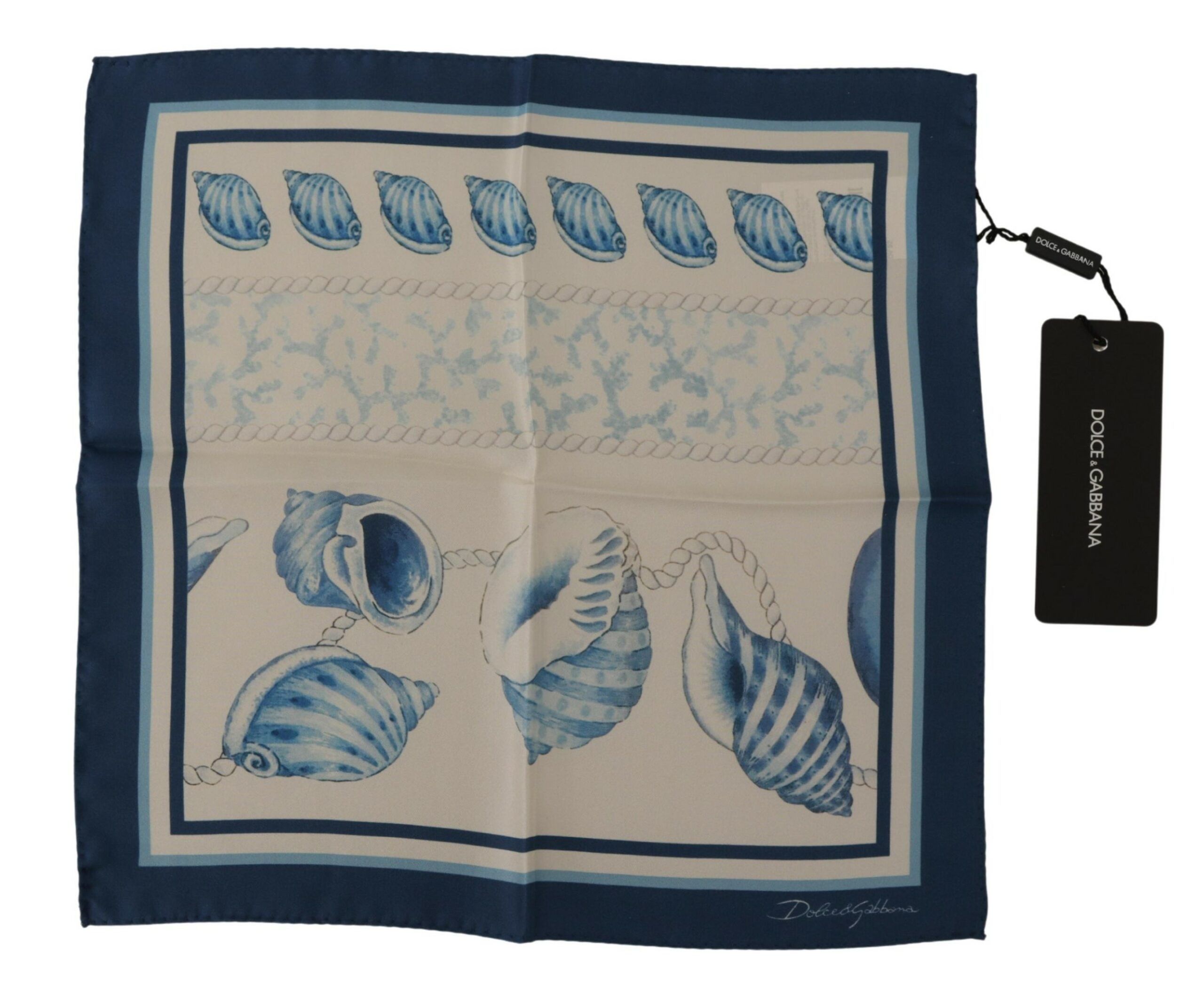 Dolce & Gabbana Elegant Blue Silk Men's Square Men's Scarf Size ONE SIZE - 1 Thumbnail