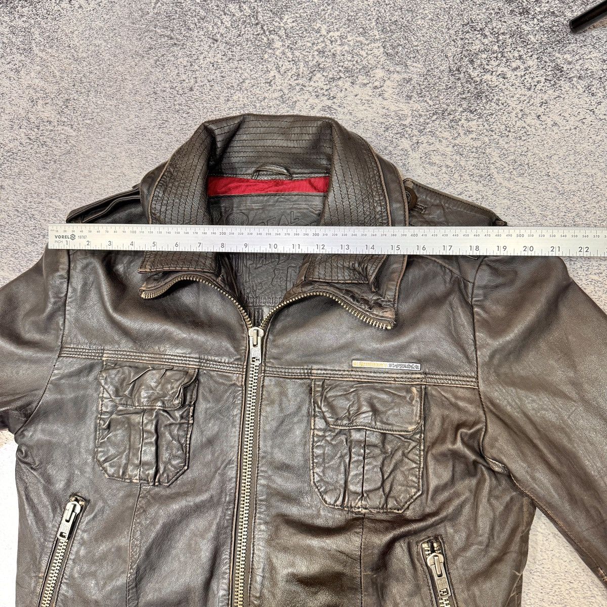 Superdry Superdry Brad Leather Jacket Dark Brown L size Size US L / EU 52-54 / 3 - 19 Thumbnail