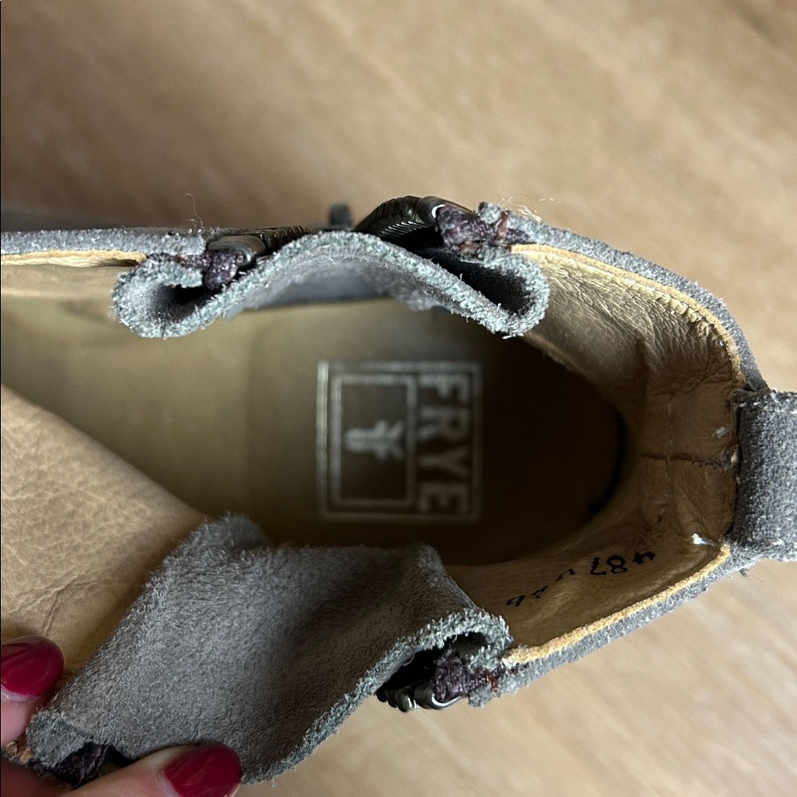 Frye Frye Suede Sacha Moto Western Booties Size US 9.5 / IT 39.5 - 5 Thumbnail