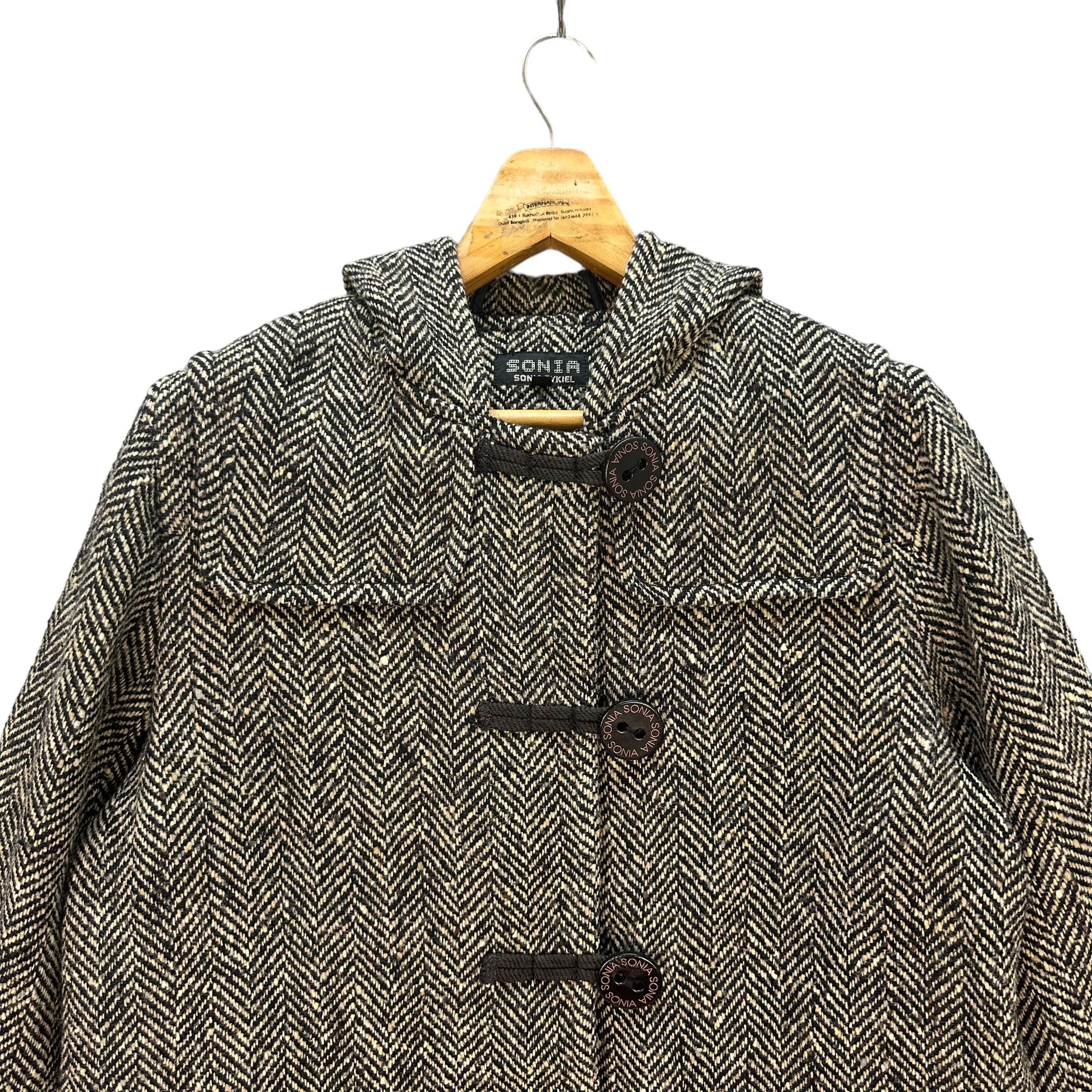Sonia Rykiel SONIA RYKIEL HOODED COAT JACKET #8381-006 Size XL / US 12-14 / IT 48-50 - 2 Thumbnail