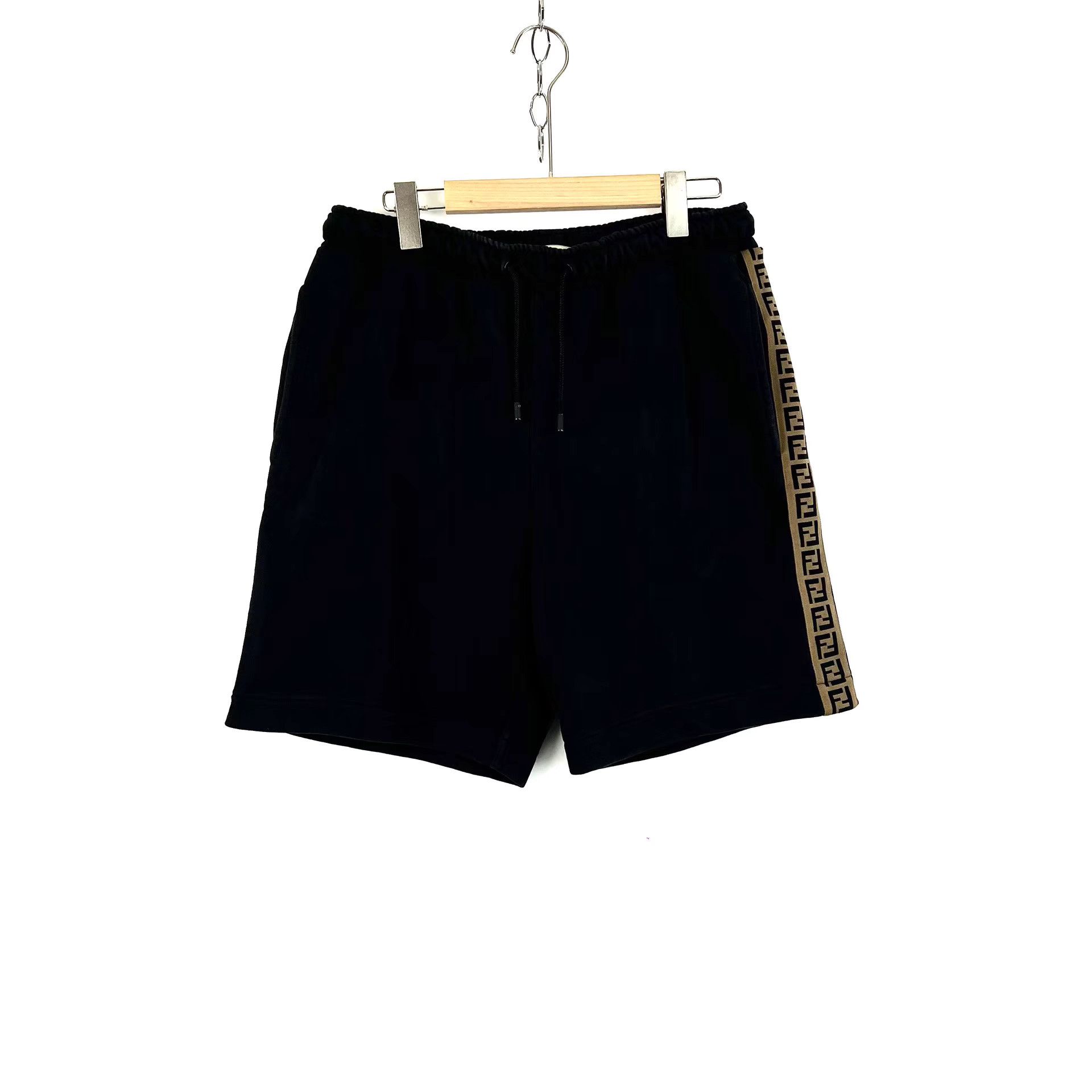 Fendi Fendi Black Side Logo Tape Track Shorts K12 Size US 34 / EU 50 - 1 Thumbnail