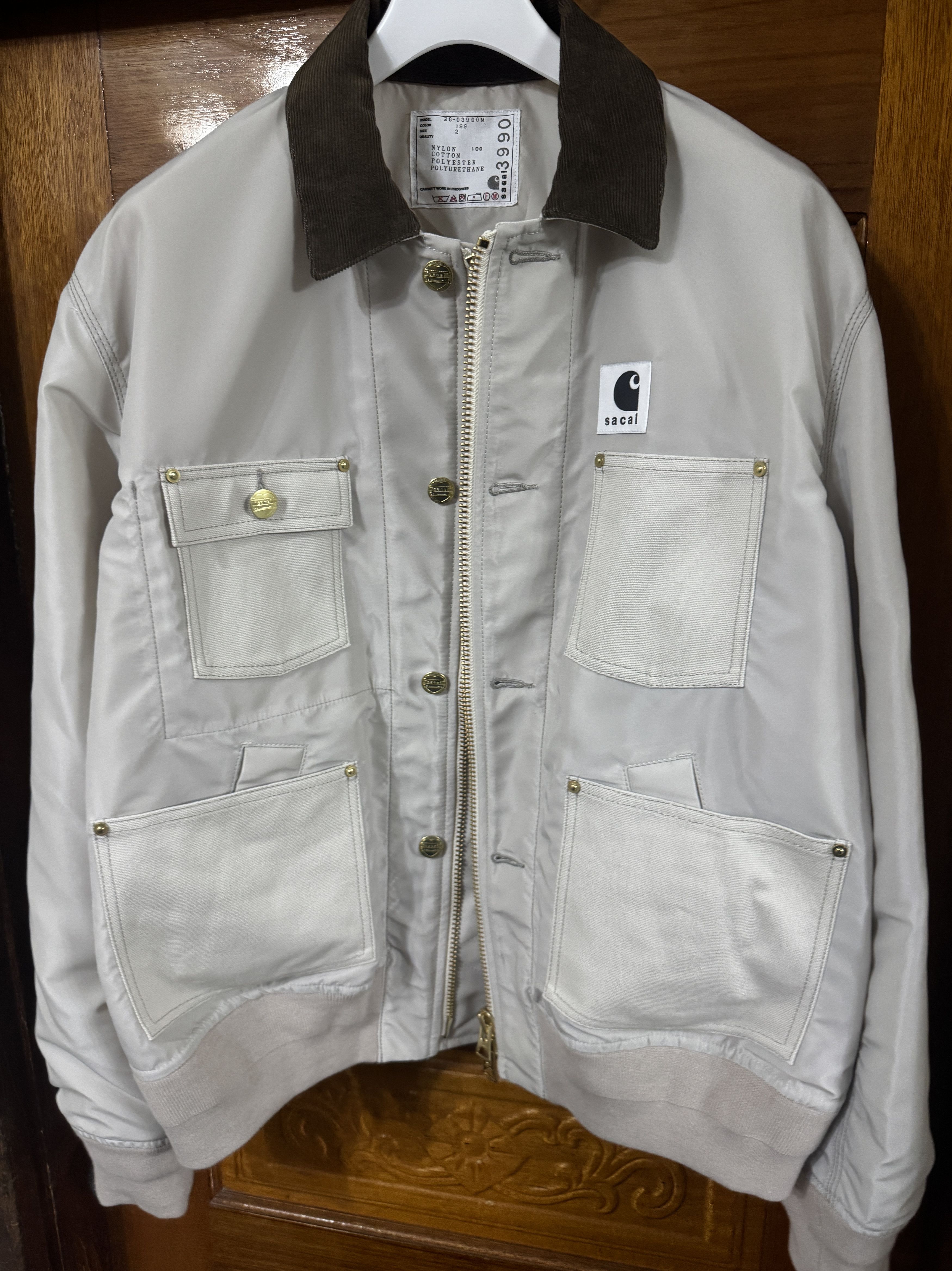 Carhartt × Sacai Sacai Carhartt WIP Nylon Twill x Duck Blouson 26SS Size US M / EU 48-50 / 2 - 3 Thumbnail