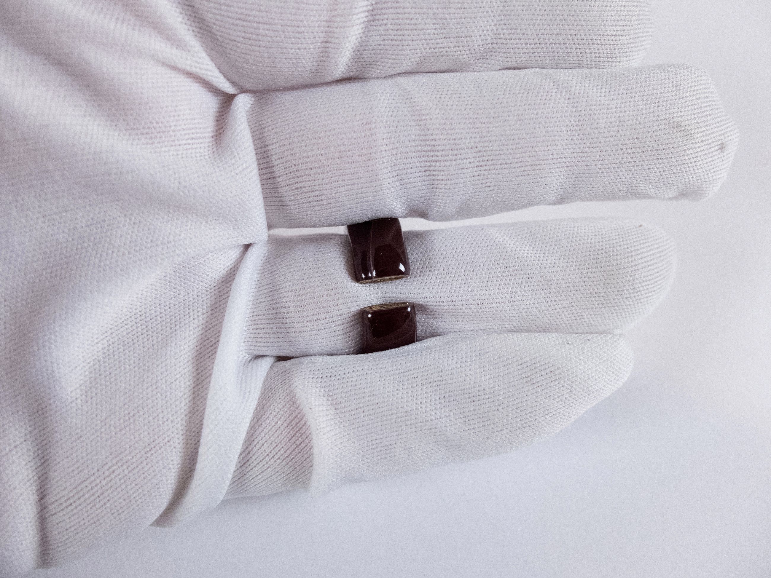 Bottega Veneta BOTTEGA VENETA Fold brown ring enamel & silver ring 19 q Size ONE SIZE - 4 Thumbnail