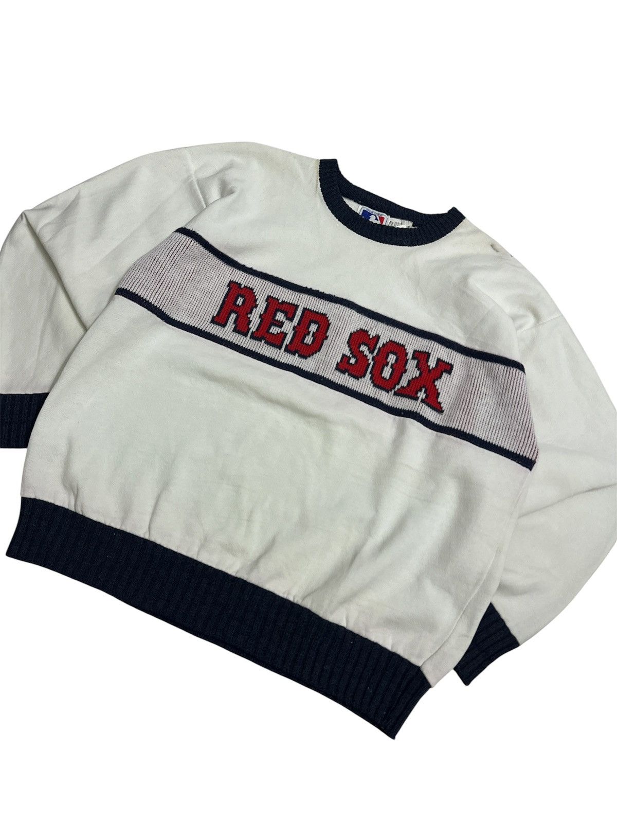 Vintage Crazy Vintage MLB Red Sox Sweatshirt Knit Font Crewneck Size US L / EU 52-54 / 3 - 2 Thumbnail