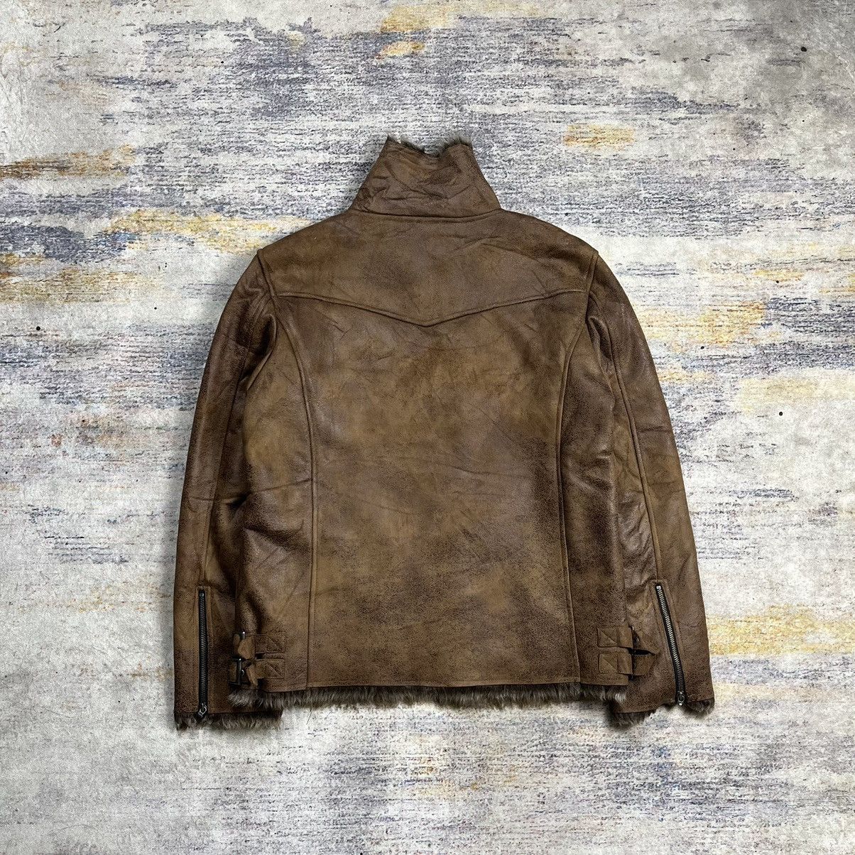 Le Grande Bleu (L.G.B.) Japanese brand Mossimo suede fur rider jacket vkei style Size US XL / EU 56 / 4 - 3 Thumbnail
