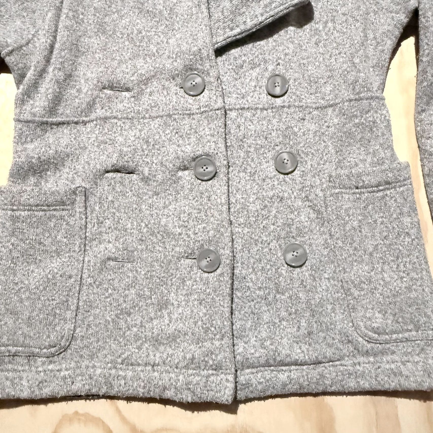 Patagonia Peacoat Jacket Women's Size Small Gray Fleece Double Breasted Better Sweater - Mens?