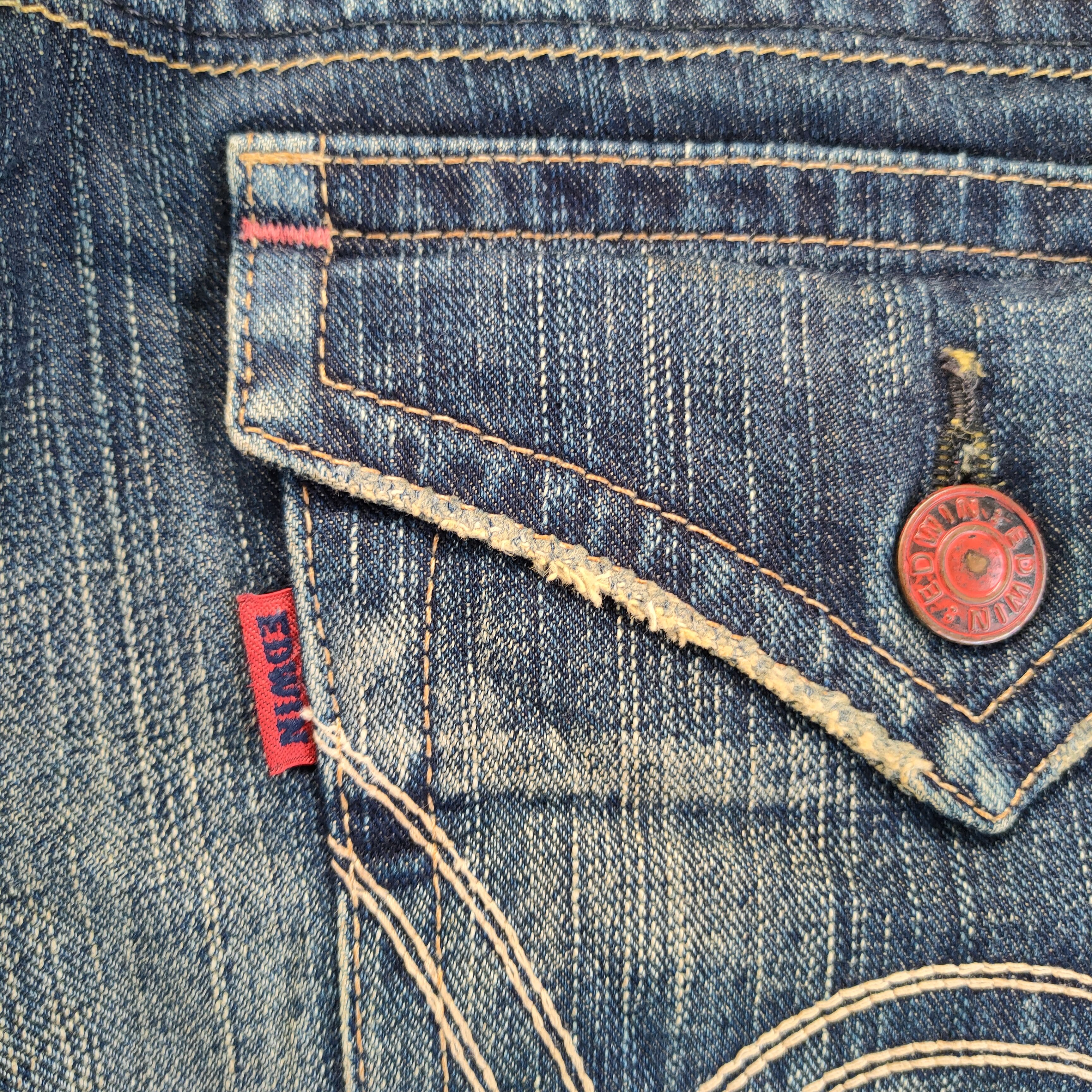 Edwin # EDWIN VINTAGE RIPPED FADED DENIM PANTS Size US 34 / EU 50 - 14 Thumbnail