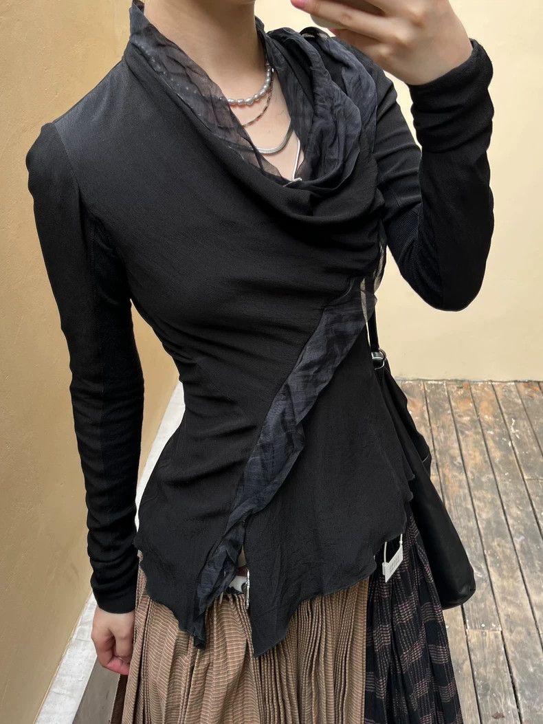 Rick Owens Rick Owens Silk Jacket with Irregular Edges jacket Size XS / US 0-2 / IT 36-38 - 4 Thumbnail