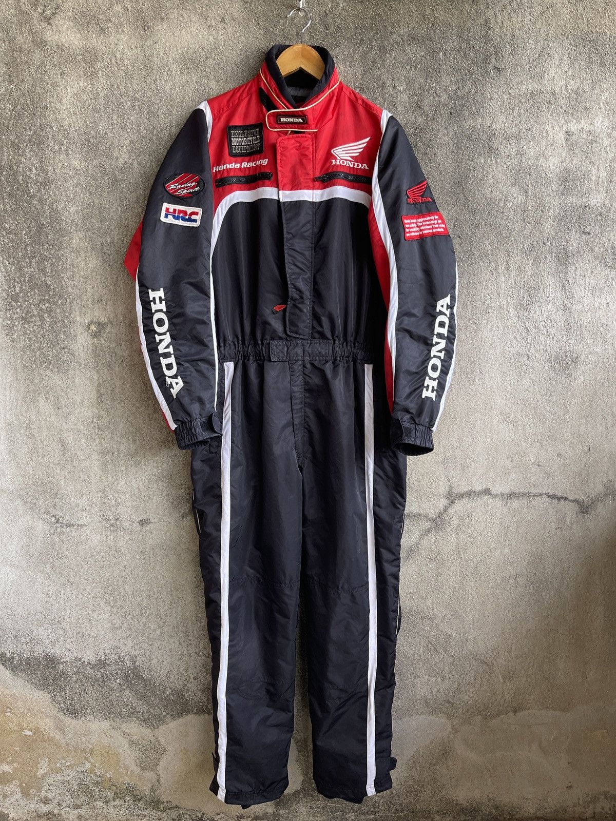 image of veryvtg Honda Coverall Racing in Black, Men's (Size 34)