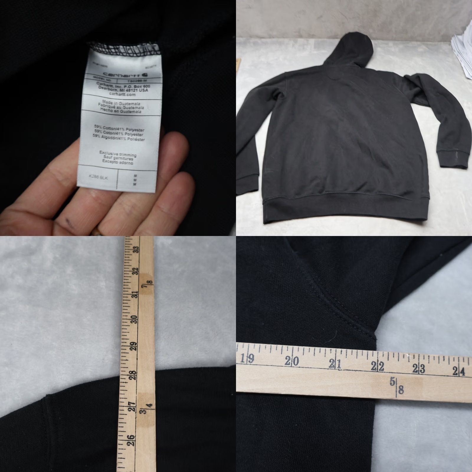 Carhartt Carhartt Hoodie Men Medium Black Iconic Logo Sleeve Graphic Loose Fit Sweatshirt Size US M / EU 48-50 / 2 - 8 Thumbnail