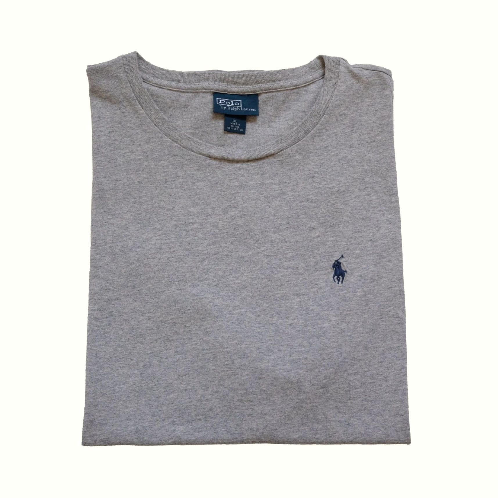 Ralph Lauren VINTAGE RALPH LAUREN POLO T SHIRT Gray XL 90s SINGLE STITCH CREW NECK Cotton Mens Gray Size US XL / EU 56 / 4 - 2 Thumbnail