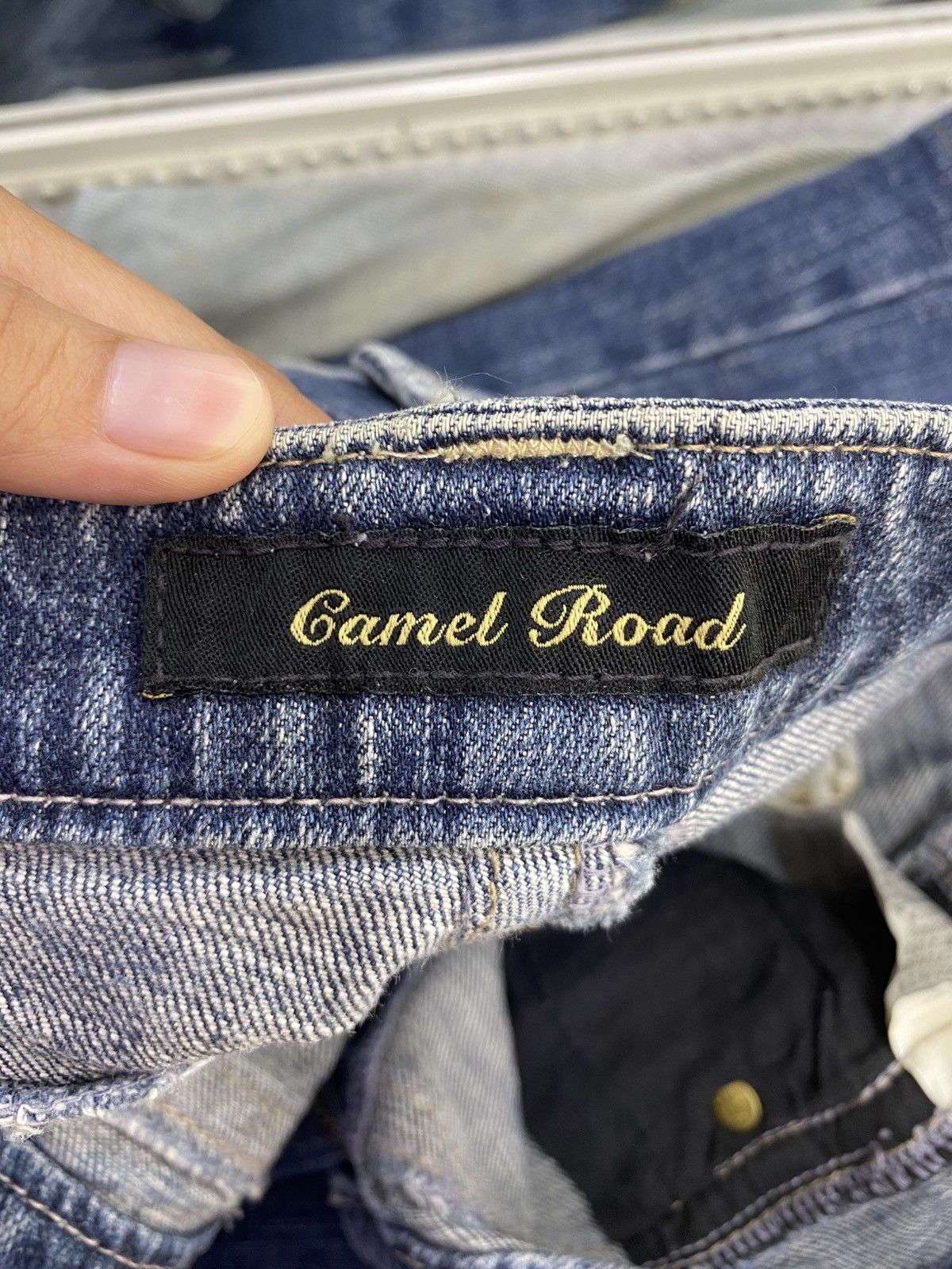 Japanese Brand Camel Road Faded Wash Ripped Style Baggy Jeans Size US 30 / EU 46 - 10 Thumbnail