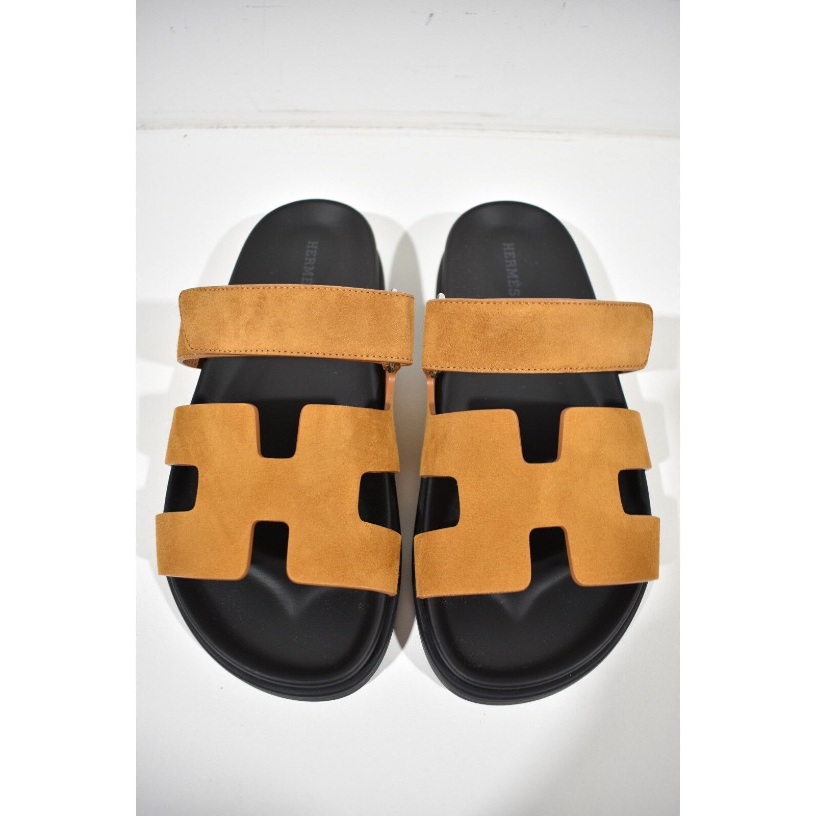 Hermes Hermes Chypre Sandal Black Naturel Gold Suede H Logo Size US 8 / IT 38 - 4 Thumbnail