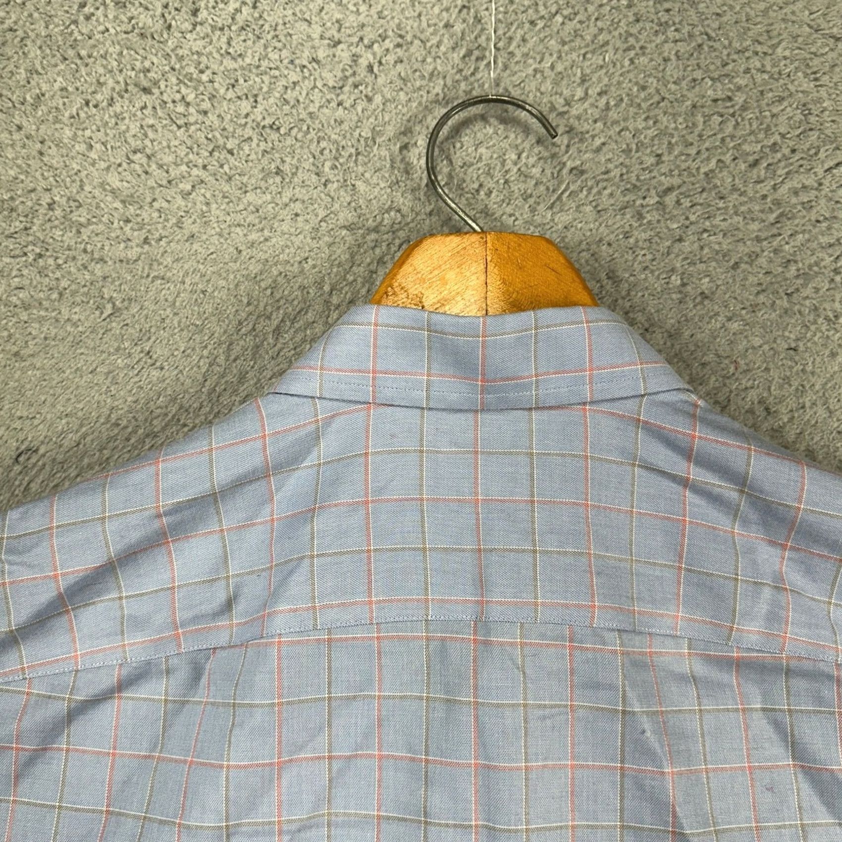 UNTUCKit UNTUCKit Mens Button Up Shirt Large Blue Windowpane Check Logo 100% Cotton Blue Size US L / EU 52-54 / 3 - 6 Thumbnail